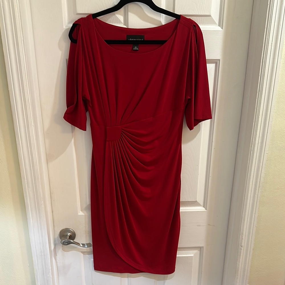 Red Draped Dress